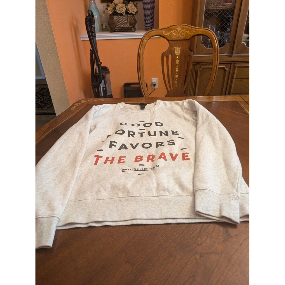 H & M Good Fortune Sweat Shirt Size L